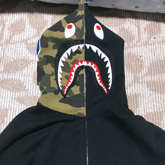 ck47 A BATHING APE パーカー グレー ビッグロゴ メンズM