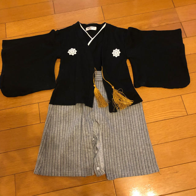 袴風  つなぎ  90サイズ キッズ/ベビー/マタニティのベビー服(~85cm)(和服/着物)の商品写真
