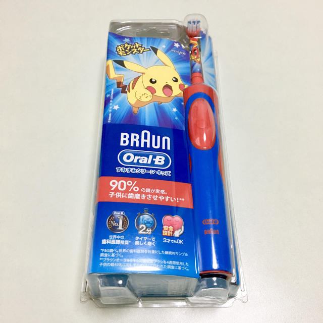 BRAUN(ブラウン)のブラウン オーラルB ポケモン 電動歯ブラシ レッド スマホ/家電/カメラの美容/健康(電動歯ブラシ)の商品写真