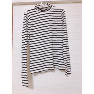 マウジー(moussy)のmoussy ボーダータートルネック(カットソー(長袖/七分))