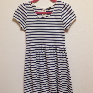 ダブルクローゼット(w closet)のw closet♡ボーダーワンピース(ミニワンピース)