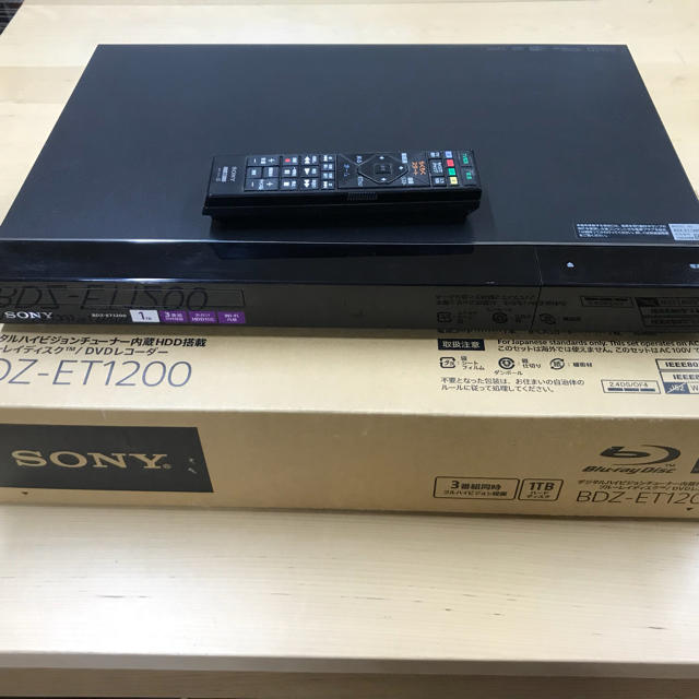 SONY ブルーレイレコーダー 3番組同時録画機能付き BDZ-ET1200