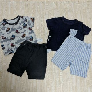 ユニクロ(UNIQLO)のありちゃん様専用　ユニクロパジャマ2セット、ヒョウ柄パンツ(パジャマ)