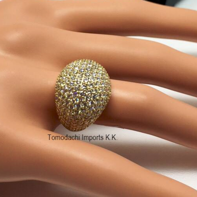 K18 イエローゴールド Diamond Studded Chunky リング レディースのアクセサリー(リング(指輪))の商品写真