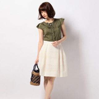 トッカ(TOCCA)のトッカ TOCCA FLORET ORGANDY スカート ピンク0 (ひざ丈スカート)