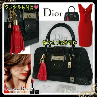 クリスチャンディオール(Christian Dior)の僅かに良好寄❤️Diorトロッター上品ハンドバッグ タッセルおまけ❤️Gカード有(ハンドバッグ)