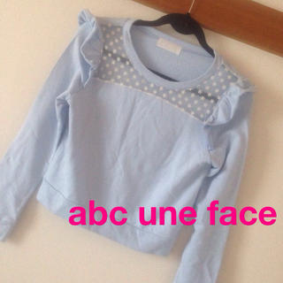 アーベーセーアンフェイス(abc une face)のアーベーセー♡シースルーフリルカットソー(カットソー(長袖/七分))