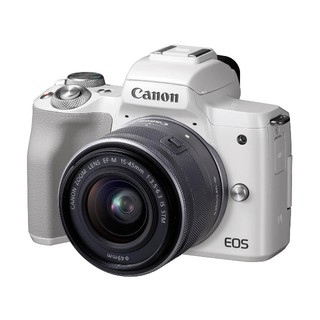 キヤノン(Canon)の新品 Canon EOS Kiss M レンズセット ホワイト(ミラーレス一眼)