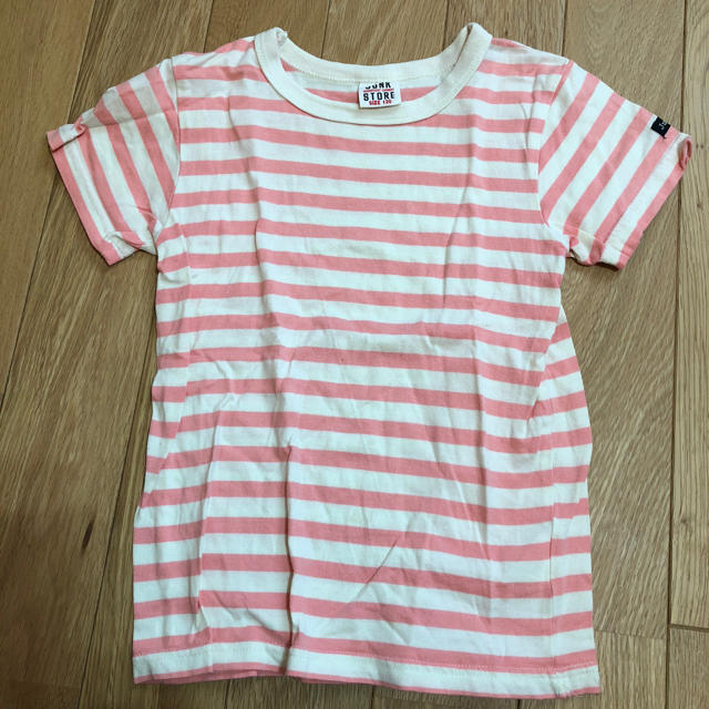 JUNK STORE(ジャンクストアー)のJUNK STORE半袖ボーダーTシャツ120 キッズ/ベビー/マタニティのキッズ服女の子用(90cm~)(Tシャツ/カットソー)の商品写真