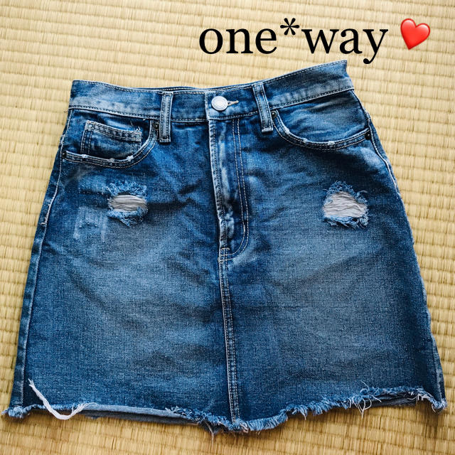 one*way(ワンウェイ)のone way♡デニムミニスカ レディースのスカート(ミニスカート)の商品写真