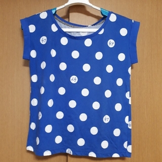 ユニクロ(UNIQLO)のユニクロ　半袖Tシャツ　ブルー　レディース(Tシャツ(半袖/袖なし))