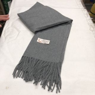 新品未使用品 Cashmere カシミアマフラー ストール 男女兼用　グレー(マフラー/ショール)