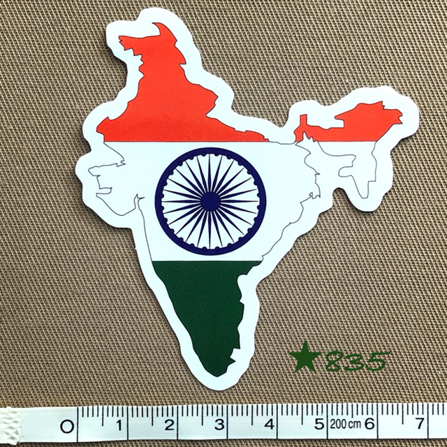 ☆835【送料込】新品 ステッカー インド India インディア 国旗 シールの通販 by believe インド (L) 国旗ステッカー