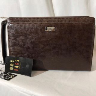 ダックス(DAKS)の新品 DAKS ダックス 牛革 オールレザー セカンドバッグ 茶 クラッチバッグ(セカンドバッグ/クラッチバッグ)