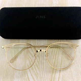 ジンズ(JINS)のJINS ウェリントン コンビネーションエアフレーム 度付き(サングラス/メガネ)