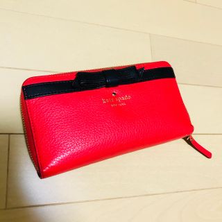 ケイトスペードニューヨーク(kate spade new york)の☆kate spade☆お財布☆レッド☆リボン☆(長財布)