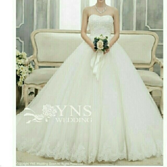 【最終価格】極美品YNSweddingプリンセスラインウエディングドレス
