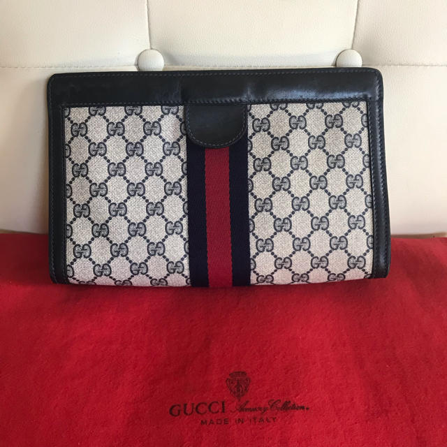 極 美品 GUCCI オールド グッチ シェリーライン クラッチ バッグ 特売