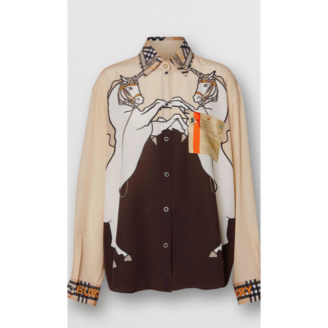 BURBERRY - BURBERRY バーバリー 2019 ユニコーン シルク シャツ