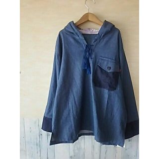 エルロデオ(EL RODEO)の★タグ付き‼★size L～3L★プルオーバーデニムシャツトップス(カットソー(長袖/七分))