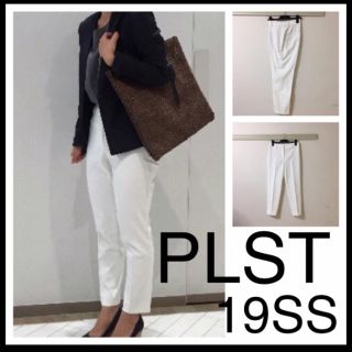 プラステ(PLST)の◆19SS◆PLST プラステ◆リネンブレンド スティックパンツ テーパード S(カジュアルパンツ)