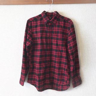 ユニクロ(UNIQLO)のユニクロ フランネル チェックシャツ 長袖 レッド(シャツ)