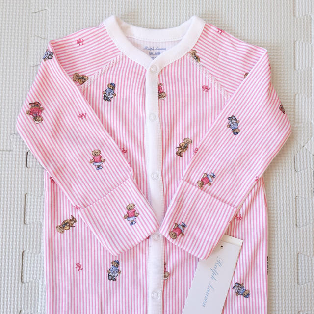 Ralph Lauren(ラルフローレン)のラルフローレン ベビー レア！ポロベア柄カバーオール キッズ/ベビー/マタニティのベビー服(~85cm)(カバーオール)の商品写真