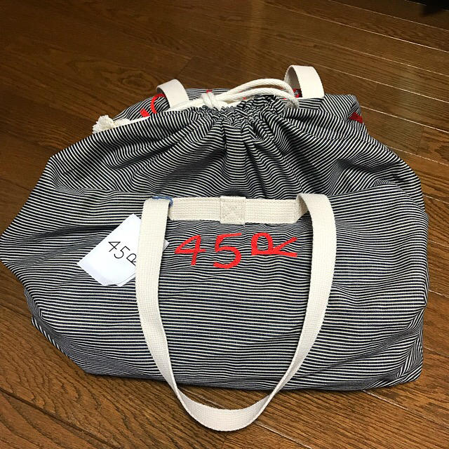 45rpm - 45R 45rpm ヒッコリー ランドリーバッグ エコバッグ の通販 by