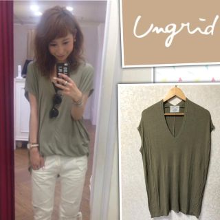 アングリッド(Ungrid)のVネックフレンチスリーブチュニックTee todayful  ザラ moussy(Tシャツ(半袖/袖なし))