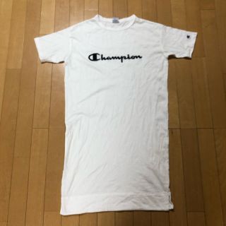 チャンピオン(Champion)のチャンピオン Tシャツ ワンピ ホワイト(ひざ丈ワンピース)