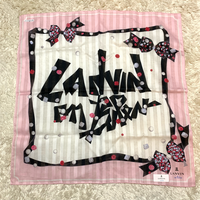 LANVIN en Bleu(ランバンオンブルー)のLANVIN タオル ハンカチ 2枚セット レディースのファッション小物(ハンカチ)の商品写真