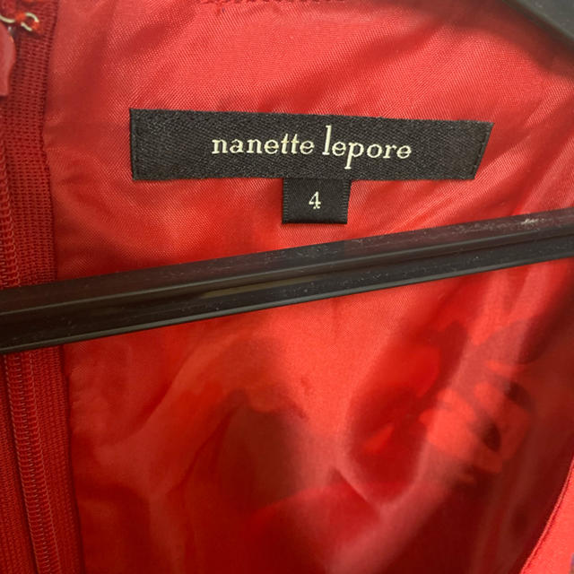 Nanette Lepore(ナネットレポー)のナネットレポー  ワンピース ドレス 花柄 赤系 レディースのワンピース(ひざ丈ワンピース)の商品写真