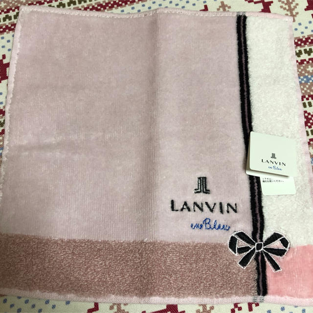 LANVIN en Bleu(ランバンオンブルー)のランバンオンブルーミニタオルハンカチ2枚セット🍎 レディースのファッション小物(ハンカチ)の商品写真