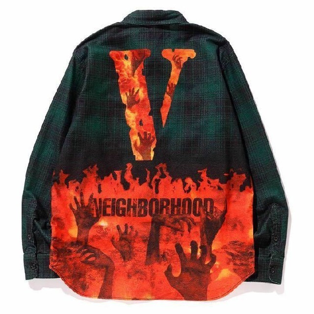 Sサイズ新品・ 送料無料 VLONE x NEIGHBORHOOD 長袖シャツ