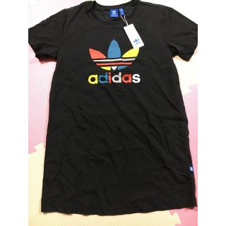 アディダス(adidas)のadidas originals Tシャツ ワンピース(ひざ丈ワンピース)