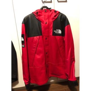 シュプリーム(Supreme)の値下　North Face Leather Mountain Parka 赤 L(マウンテンパーカー)