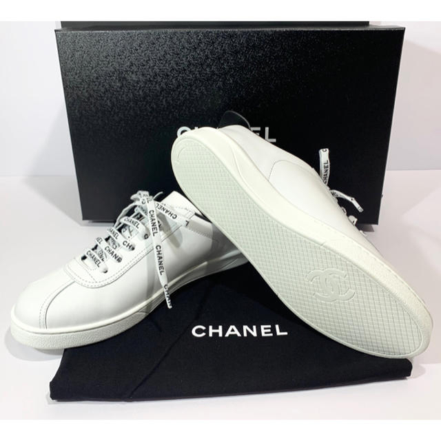 CHANEL - 入手困難☆希少サイズ☆シャネル CCマークCHANELロゴ紐 CHANEL - 入手困難☆希少サイズ☆シャネル CCマークCHANELロゴ紐