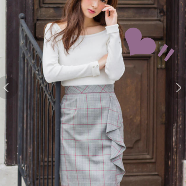 MISCH MASCH(ミッシュマッシュ)のミッシュマッシュ💐グレンチェックタイトスカート💐 レディースのスカート(ひざ丈スカート)の商品写真