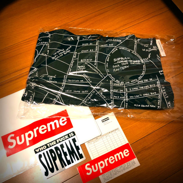Supreme Gonz Embroidered Map Hooded 黒 M