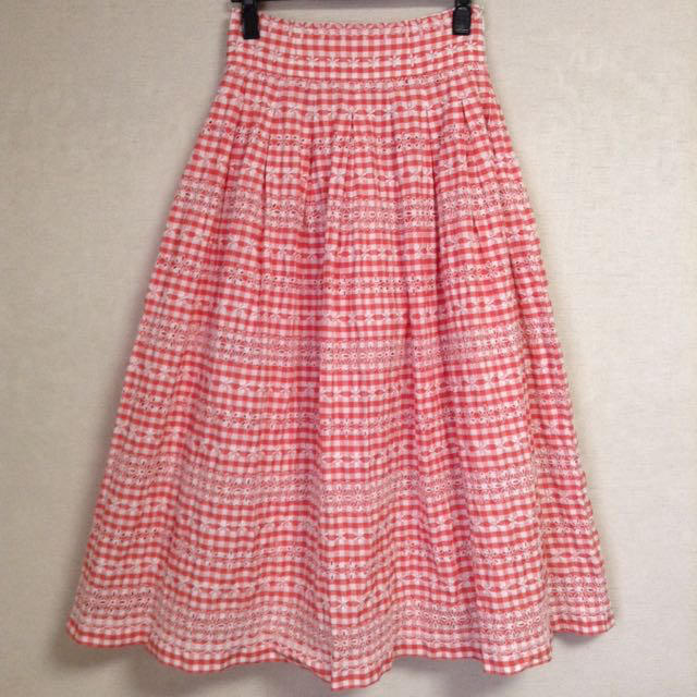 JaneMarple(ジェーンマープル)のJMギンガムチェックレースのスカート✨ レディースのスカート(ロングスカート)の商品写真