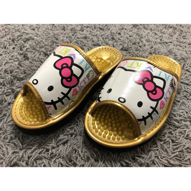 ハローキティ(ハローキティ)の◆ Sanrio サンリオ 健康サンダル ホワイト ゴールド ◆  レディースの靴/シューズ(サンダル)の商品写真