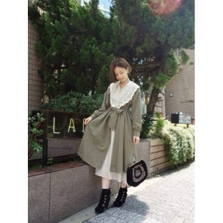 ananotherAngelus レース衿カシュクールワンピース