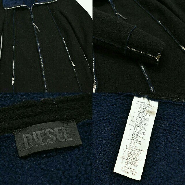 DIESEL(ディーゼル)の【DIESEL】(ディーゼル) カットオフ加工 圧縮ウール コート メンズのジャケット/アウター(ブルゾン)の商品写真
