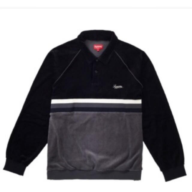 Supreme(シュプリーム)のsupreme Stripe velour raglan L&S Polo メンズのトップス(ポロシャツ)の商品写真