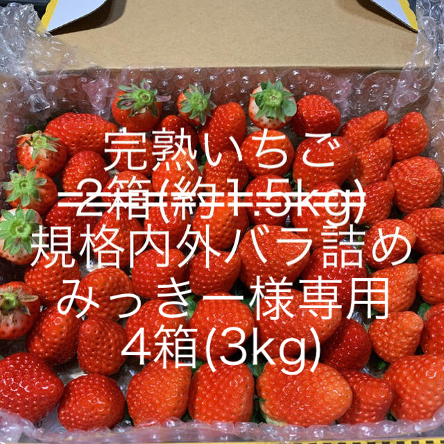 みっきー様専用●いちご●4箱(約3kg)クール便 食品/飲料/酒の食品(フルーツ)の商品写真