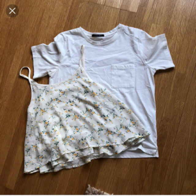 INGNI(イング)の花柄キャミソール   Tシャツセット   イング レディースのトップス(その他)の商品写真