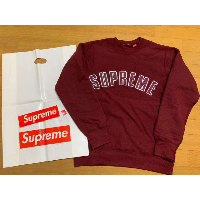 Supreme Arc Logo Crewneck Burgundy Mサイズのサムネイル