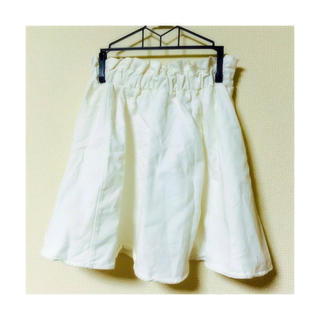 グレイル(GRL)のGRL♡ホワイトデニムスカート(ひざ丈スカート)