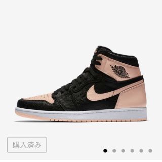 ナイキ(NIKE)のナイキ エアジョーダン1 BLACK/PINK 27.5(スニーカー)