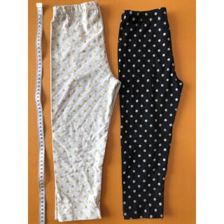 ユニクロ(UNIQLO)の☆未使用&美品☆ユニクロ キッズ5分丈スパッツ ２枚組 キッズＭサイズ(パンツ/スパッツ)